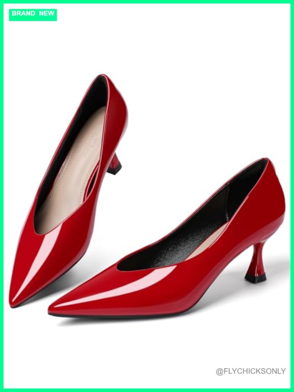 Kitten Heels Closed Pointed Toe Comfortable Pumps Shoes